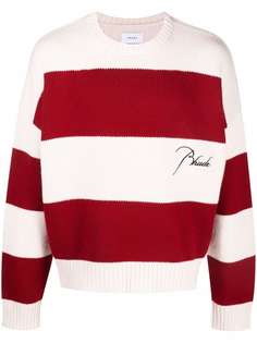 Rhude полосатый свитер с вышитым логотипом