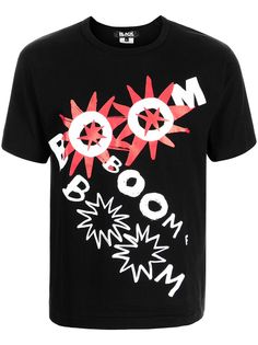 Black Comme Des Garçons футболка Boom с графичным принтом