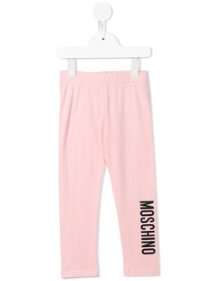 Moschino Kids легинсы с логотипом