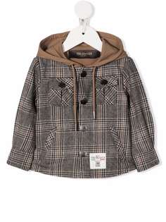 TRUSSARDI JUNIOR клетчатое худи на пуговицах