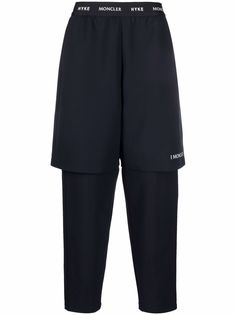 Moncler многослойные брюки прямого кроя