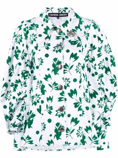 Chopova Lowena рубашка с цветочным принтом