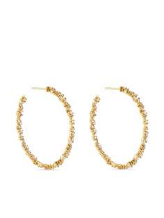 Suzanne Kalan серьги-кольца из желтого золота с бриллиантами