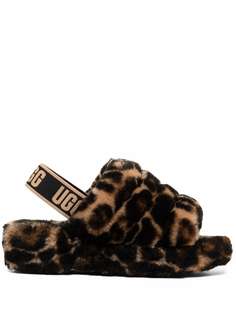 UGG сандалии с леопардовым принтом