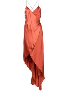 Michelle Mason шелковое платье на бретелях с запахом