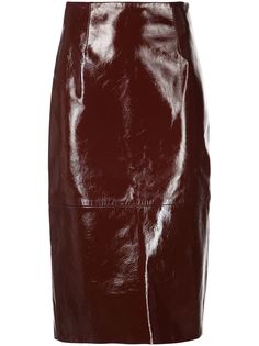 KHAITE юбка The May из лакированной кожи