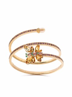 Dolce & Gabbana браслет-кафф Spring из желтого золота с камнями