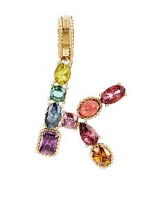 Dolce & Gabbana колье Rainbow Alphabet K из желтого золота с камнями