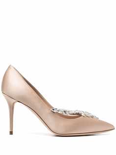 Manolo Blahnik туфли с кристаллами и заостренным носком