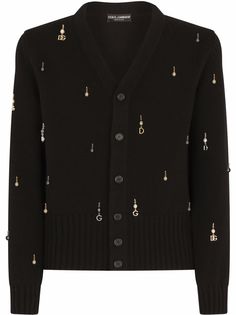 Dolce & Gabbana шерстяной кардиган с подвесками