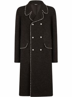 Dolce & Gabbana двубортное пальто с окантовкой