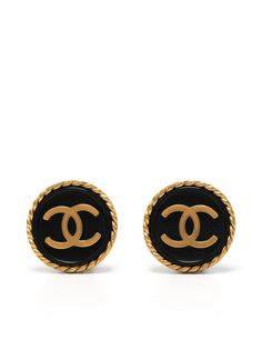 Chanel Pre-Owned серьги-клипсы 1994-го года с логотипом CC