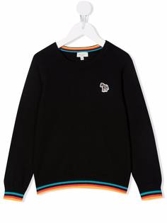 Paul Smith Junior джемпер с отделкой в полоску