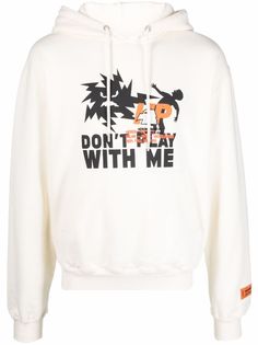 Heron Preston худи с кулиской и графичным принтом