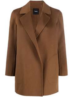 Theory пальто со смещенной застежкой