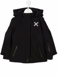 Kenzo Kids пуховик с капюшоном и логотипом