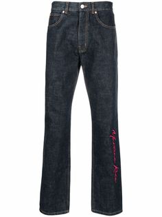 Martine Rose прямые джинсы с вышитым логотипом