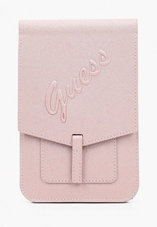 Сумка Guess Wallet Bag Saffiano Script logo Pink