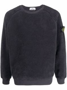 Stone Island флисовая толстовка с круглым вырезом