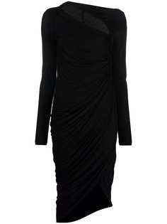 Helmut Lang платье асимметричного кроя из джерси