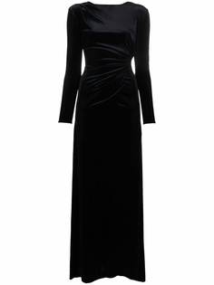 Maje бархатное платье с вырезом