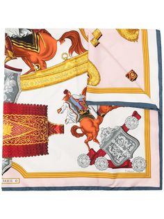 Hermès шелковый платок pre-owned 1821 Hommage a lAmitié Franco-Hellénique pre-owned Hermes