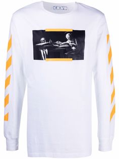 Off-White футболка с принтом Caravaggio