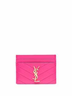 Saint Laurent стеганый картхолдер Monogram