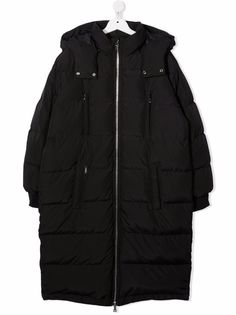 Balmain Kids пальто с капюшоном и логотипом