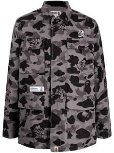 A BATHING APE® рубашка с камуфляжным принтом Bape