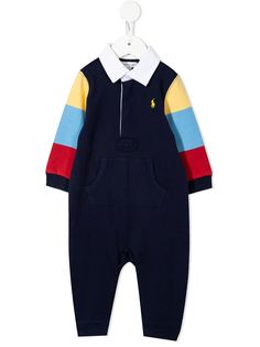 Ralph Lauren Kids ромпер с полосатыми рукавами