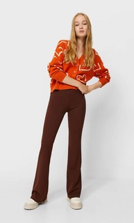 Stradivarius Жаккардовый Кардиган Оранжевый L