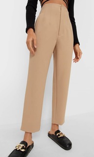 Stradivarius Брюки С Защипами Цвет Камня 40