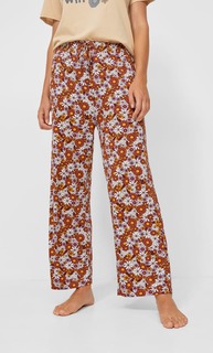 Stradivarius Пижамные Брюки С Принтом Бежевый L
