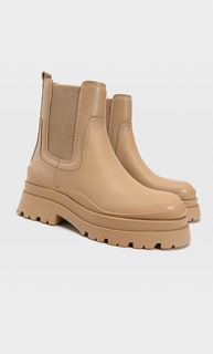 Stradivarius Эластичные Ботинки На Низком Каблуке И Рифленой Подошве Бежевый 36