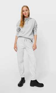 Stradivarius Базовое Худи Пестро-Серый Xl