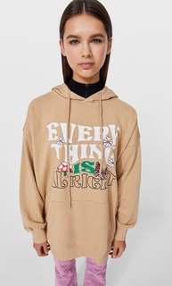 Stradivarius Худи Объемного Кроя Цвет Камня M