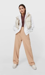 Stradivarius Худи Оверсайз На Молнии Цвет Небеленого Полотна Xl