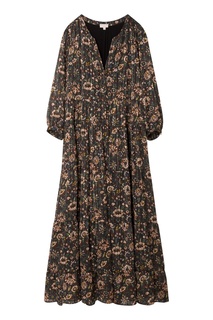 Платье цвета антрацит с цветочным принтом Gerard Darel