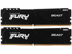 Модуль памяти Kingston Fury Beast DDR4 DIMM 3200MHz PC-25600 CL16 - 8Gb Kit (2x4Gb) KF432C16BBK2/8