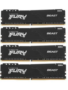 Модуль памяти Kingston FURY Beast 64GB (16GBx4) 2666MHz CL16 (KF426C16BB1K4/64)