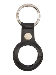 Чехол Vixion для APPLE AirTag Leather с кольцом для ключей Black GS-00018718