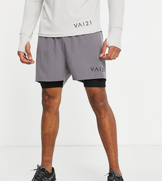 Серые спортивные шорты «2 в 1» VAI21-Серый