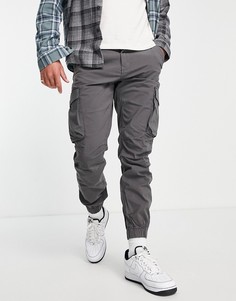 Серые брюки карго с эффектом потертости River Island-Серый
