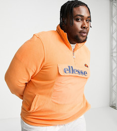 Оранжевый флисовый топ с короткой молнией ellesse PLUS-Оранжевый цвет