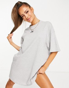 Серое платье-футболка с логотипом Puma-Серый