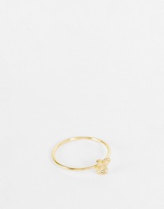 Золотистое кольцо с дизайном в виде листика клевера & Other Stories-Золотистый