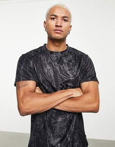 Черная футболка с перекрученным принтом Puma Train-Черный цвет