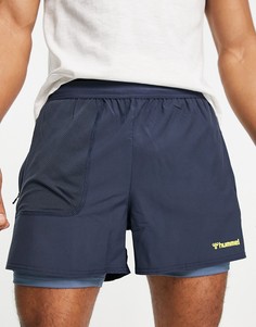 Синие шорты «2 в 1» Hummel Furgus-Голубой