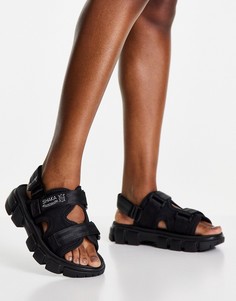 Черные сандалии на плоской подошве Shaka Chill Out SF-Черный цвет Sha·Ka